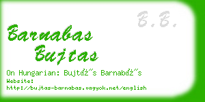 barnabas bujtas business card